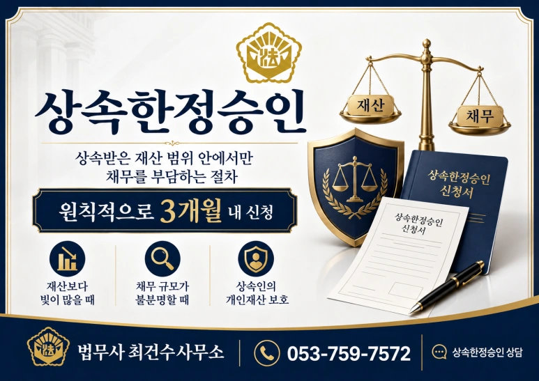 상속한정승인, 빚이 많은 상속이라면 반드시 확인해야 합니다.