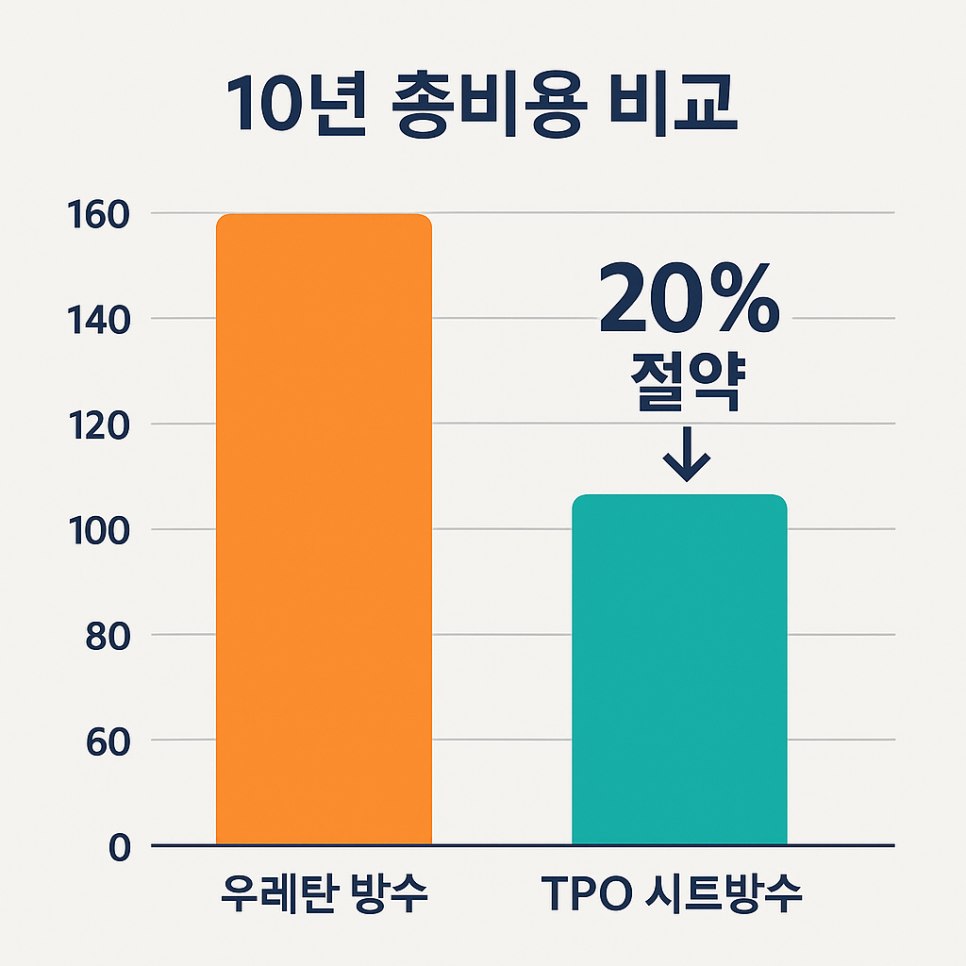 우레탄과 TPO 방수 견적, 초기 비용 외에 비교할 항목들 — 사진 3